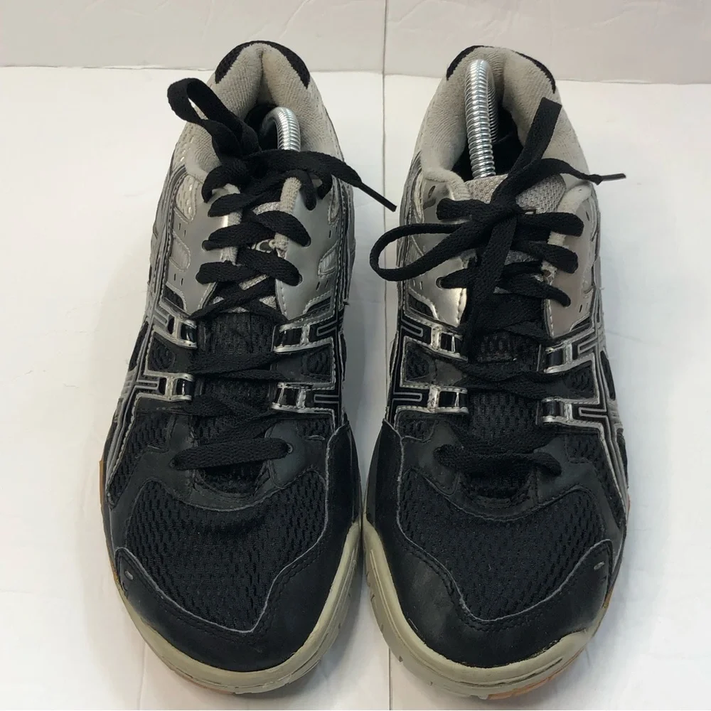 Asics Shoes Womens Size 8 Volleyball Gel Rocket 7 Athletic B257N Black Gray